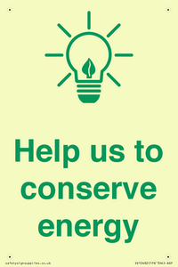 Help us to conserve energy 